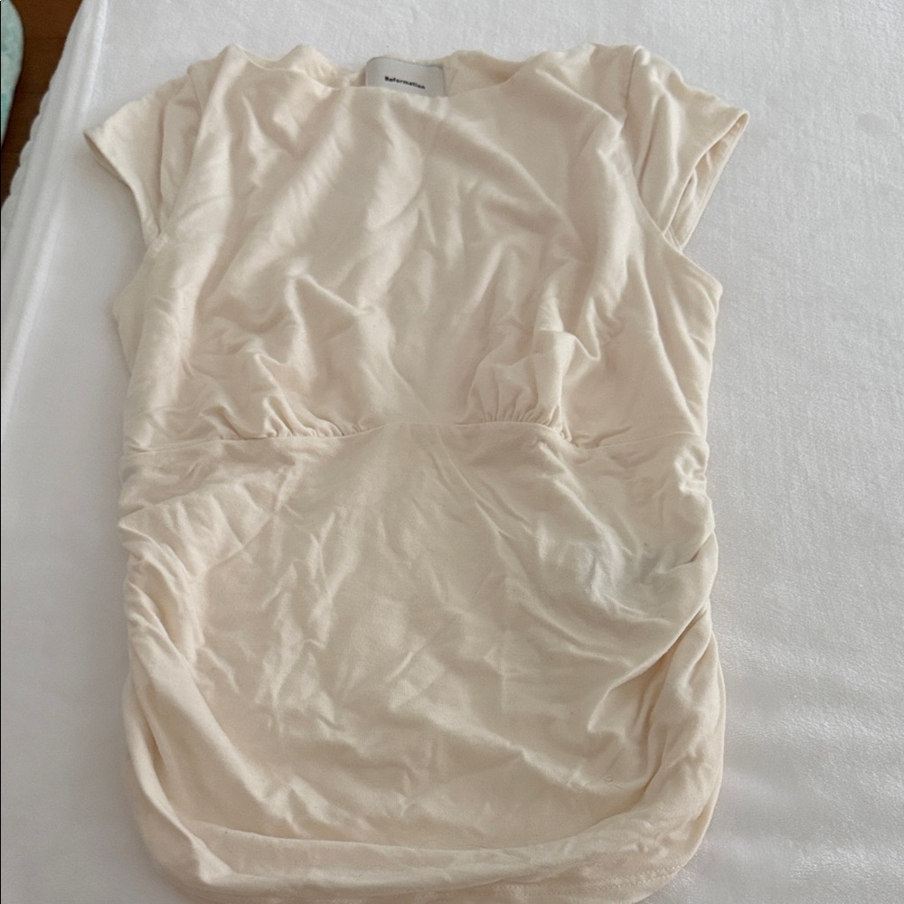 Reformation off white top small